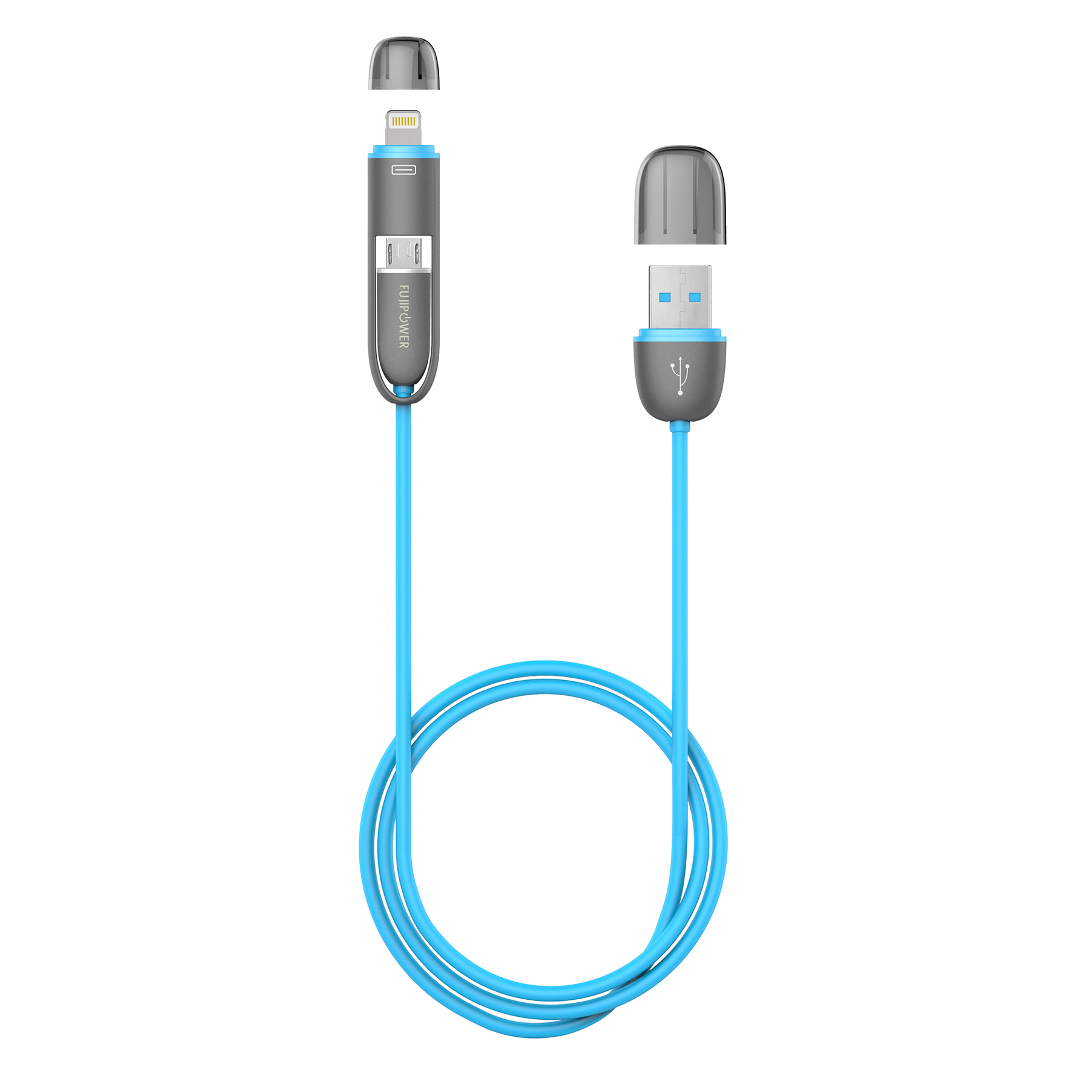 FUJIPOWER POWER & DATA MICRO-USB/LIGHTNING кабел: 1.0м