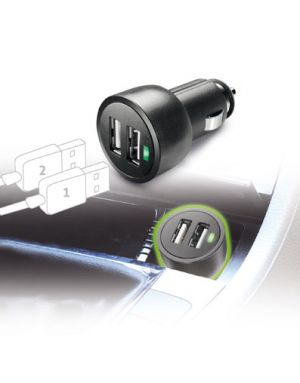 12/24V - USB зарядно за кола двойно усилено 3A