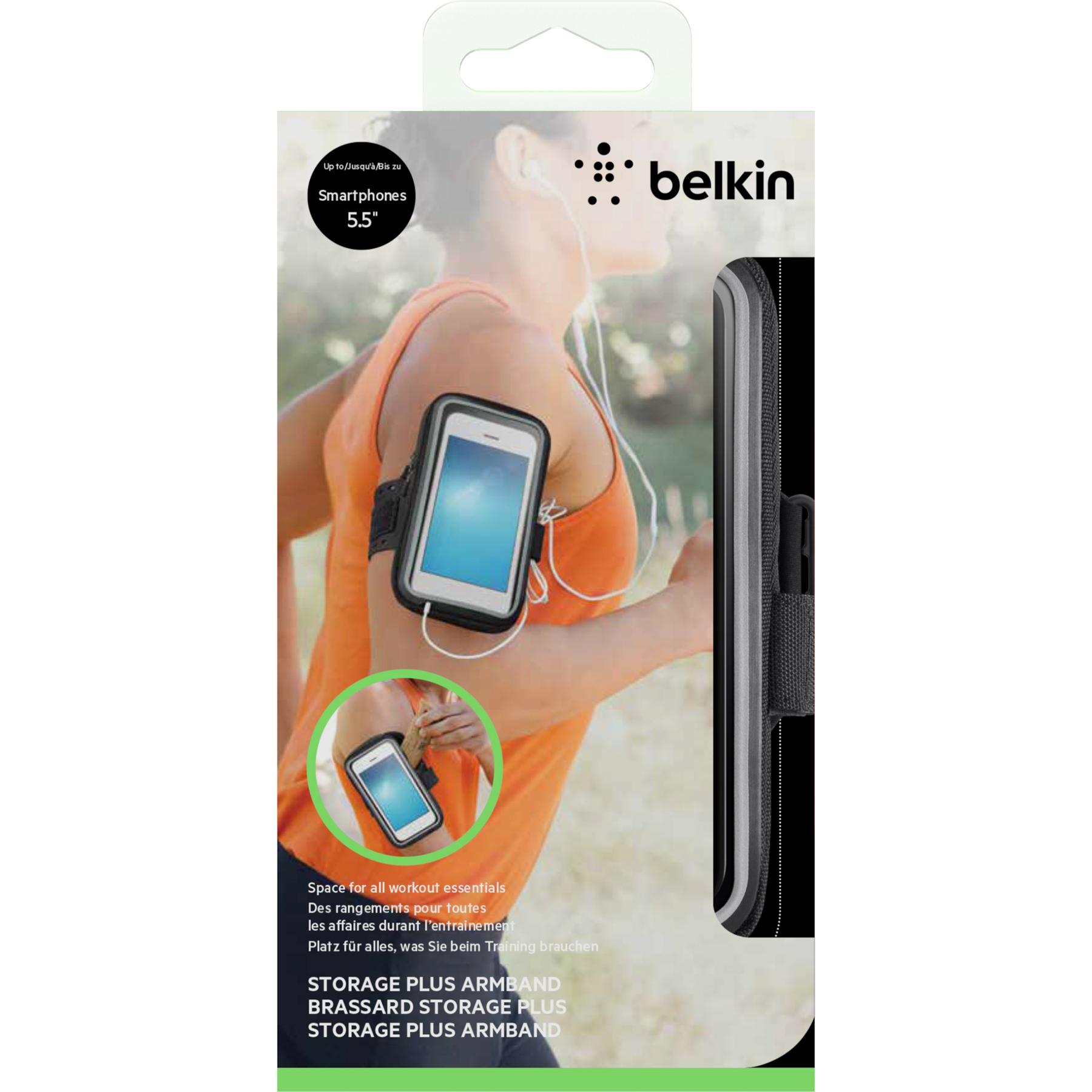 Belkin Storage Plus Armband за iPhone 6/6S Plus * Цвят: черен/сив