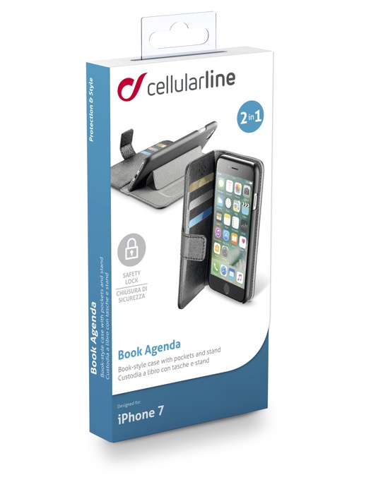 Bookagenda калъф за iPhone 7 черен
