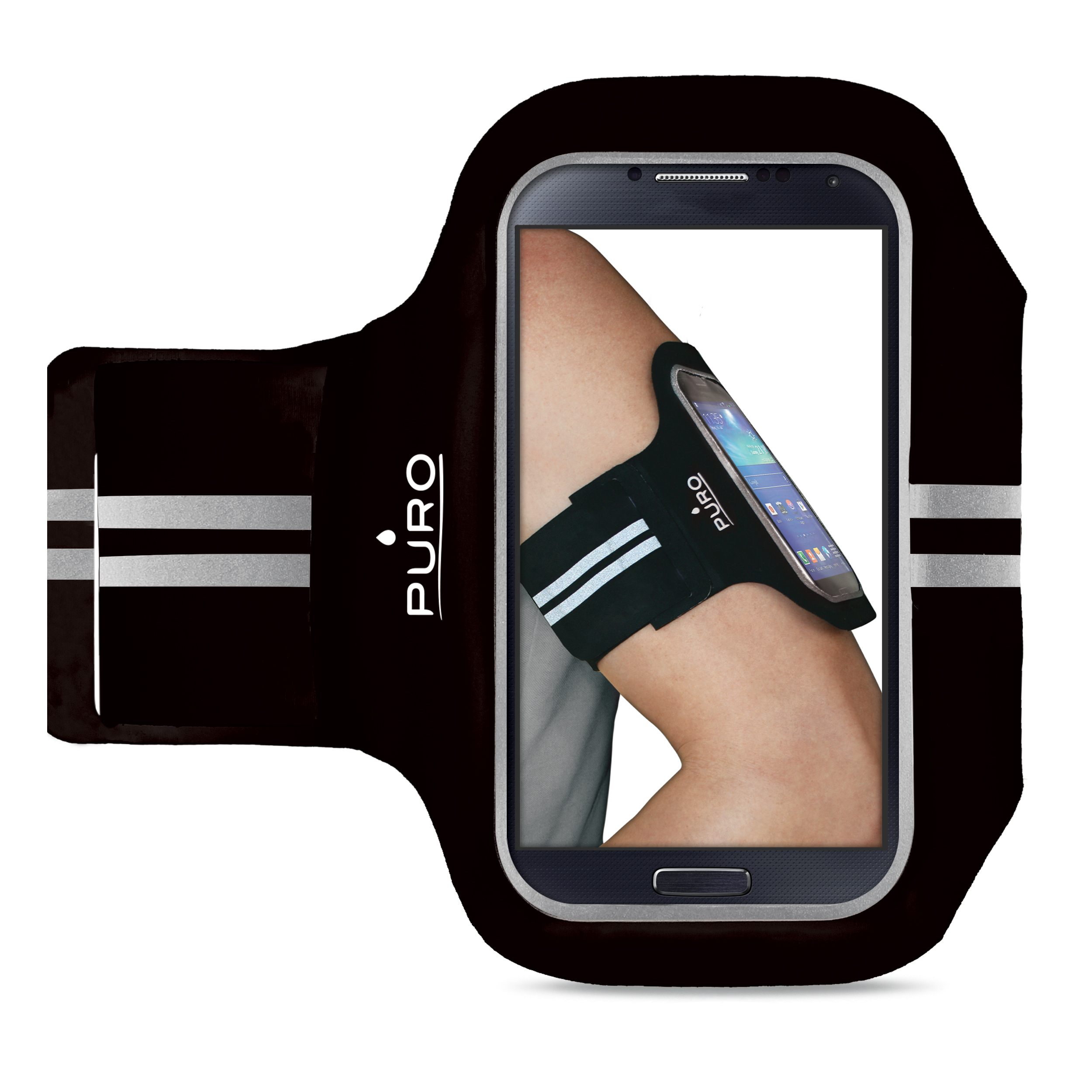 PURO ARMBAND калъф за смартфон до 5.1“: черен